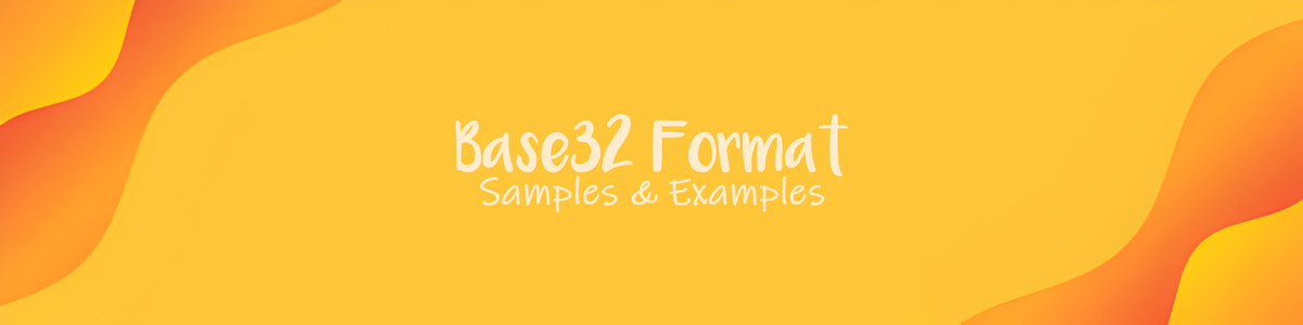 Base32 Code, String Format (Samples & Examples)